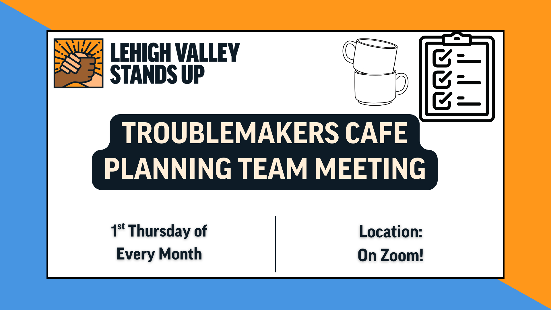 Lehigh Valley Stands Up Troublemakers Cafe Planning Team