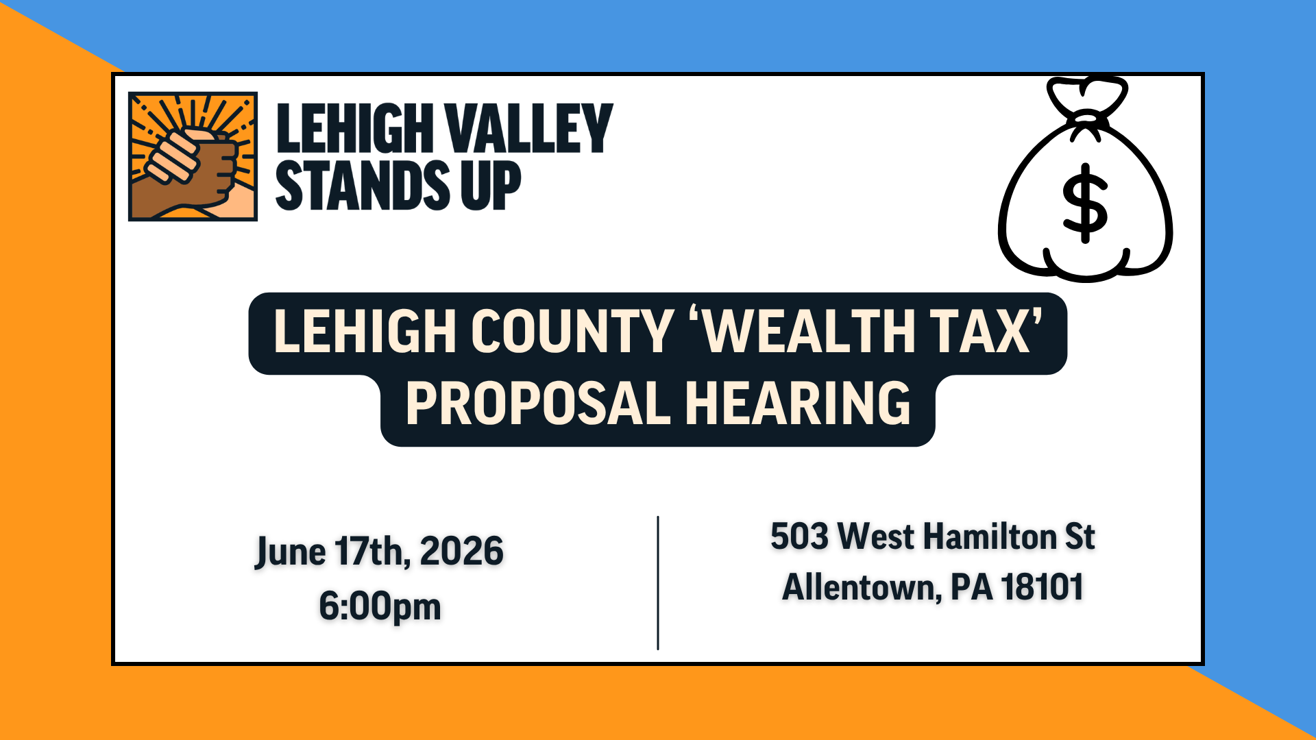 Lehigh Valley 'Wealth Tax' Proposal Hearing | Lehigh Valley Stands Up
