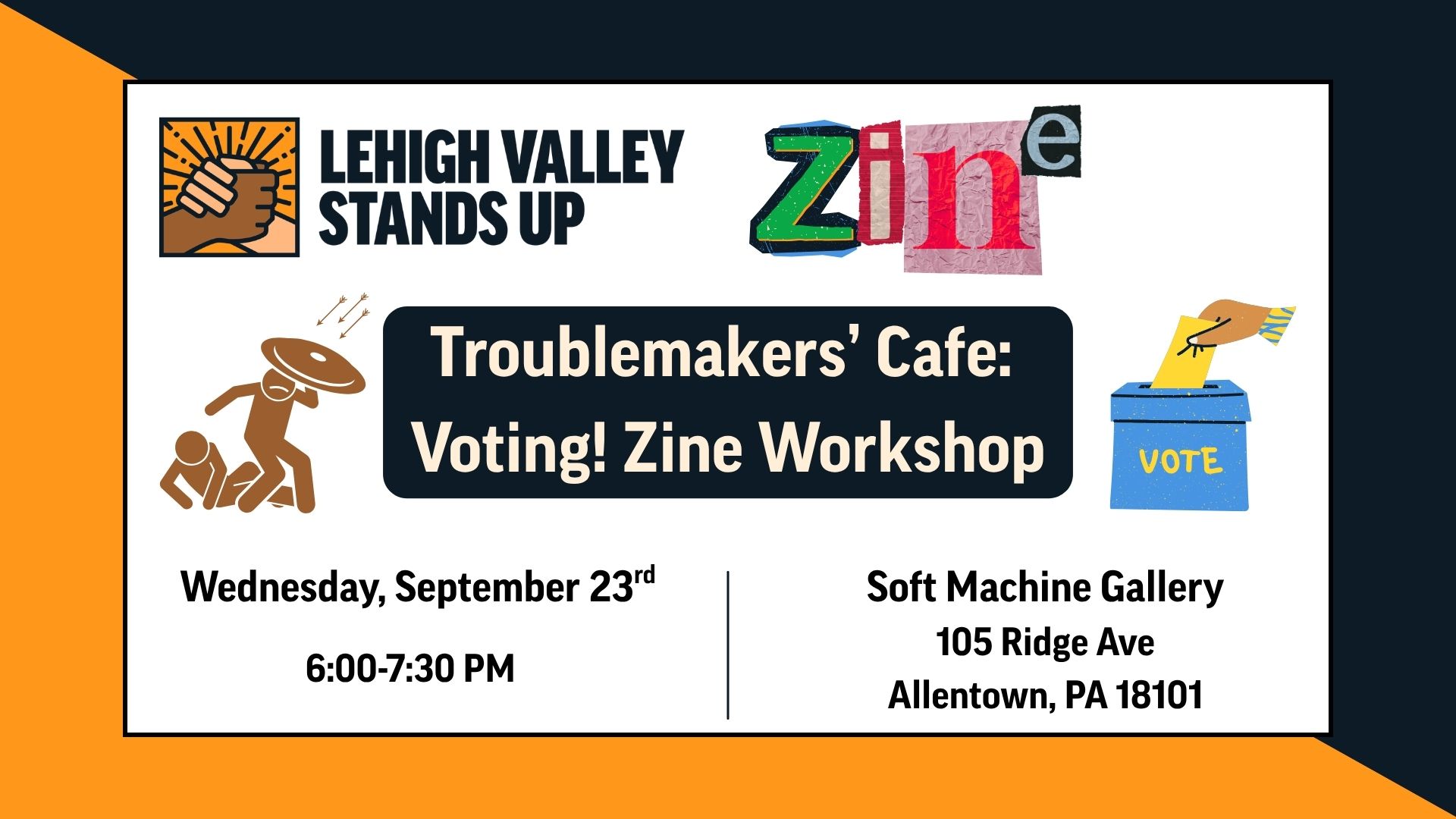 Troublemakers' Cafe: Voting! Zine Workshop | Lehigh Valley Stands Up