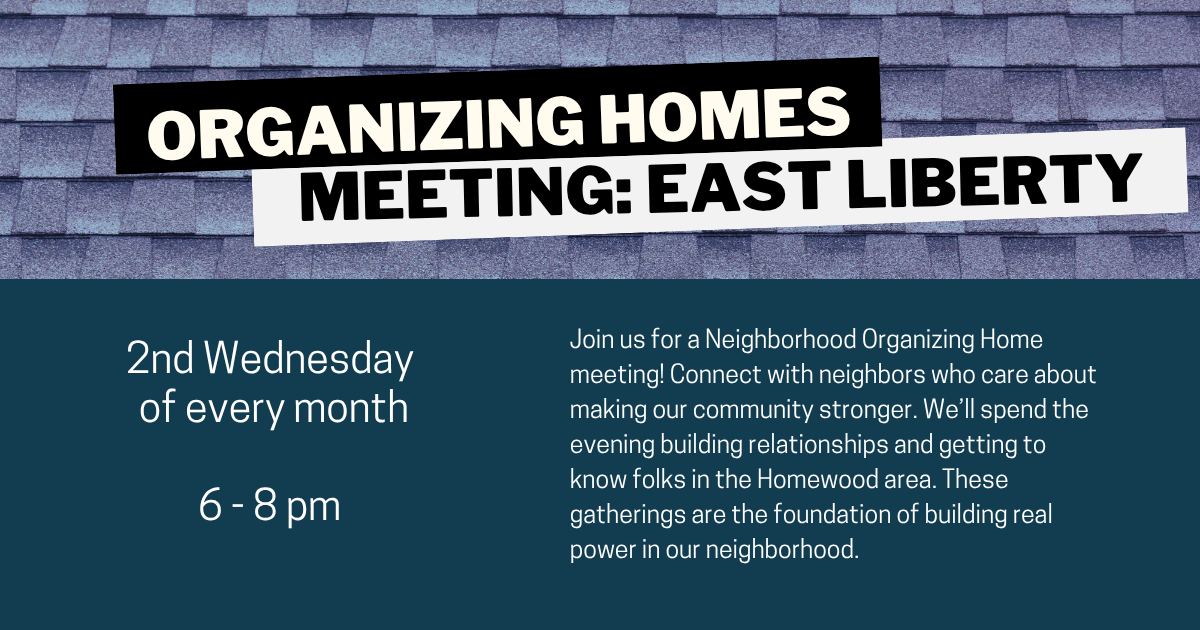 Pgh Chapter: East Side Organizing Home Meeting