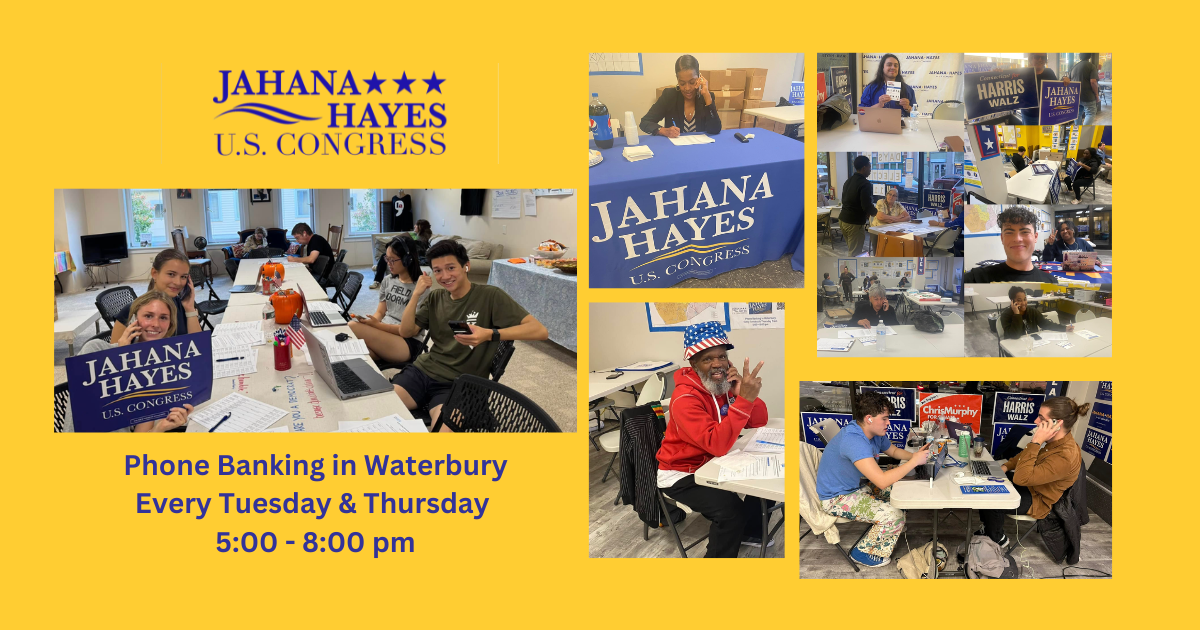 Phone Banking at Waterbury HQ for Jahana Hayes for Congress image