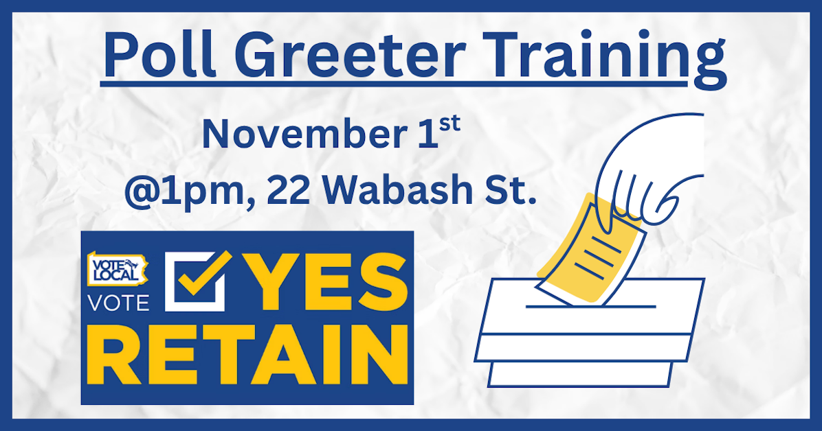 Poll Greeter Training (In-Person) · Allegheny County Democratic Committee