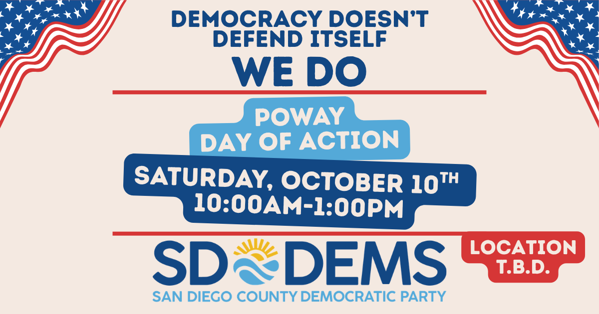 Poway Day of Action (With Team Peters!): Get out the Vote for Democrats! image