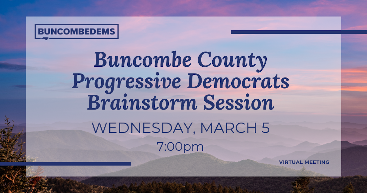 Buncombe County Progressive Democrats Brainstorm Session · Buncombe ...