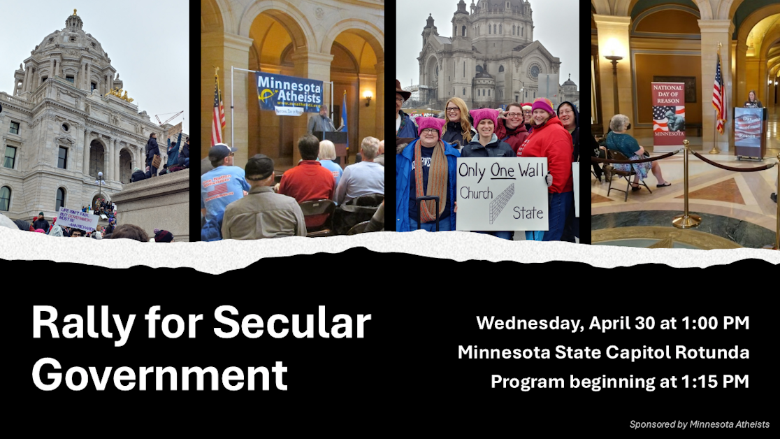 Rally for Secular Government · Minnesota Atheists