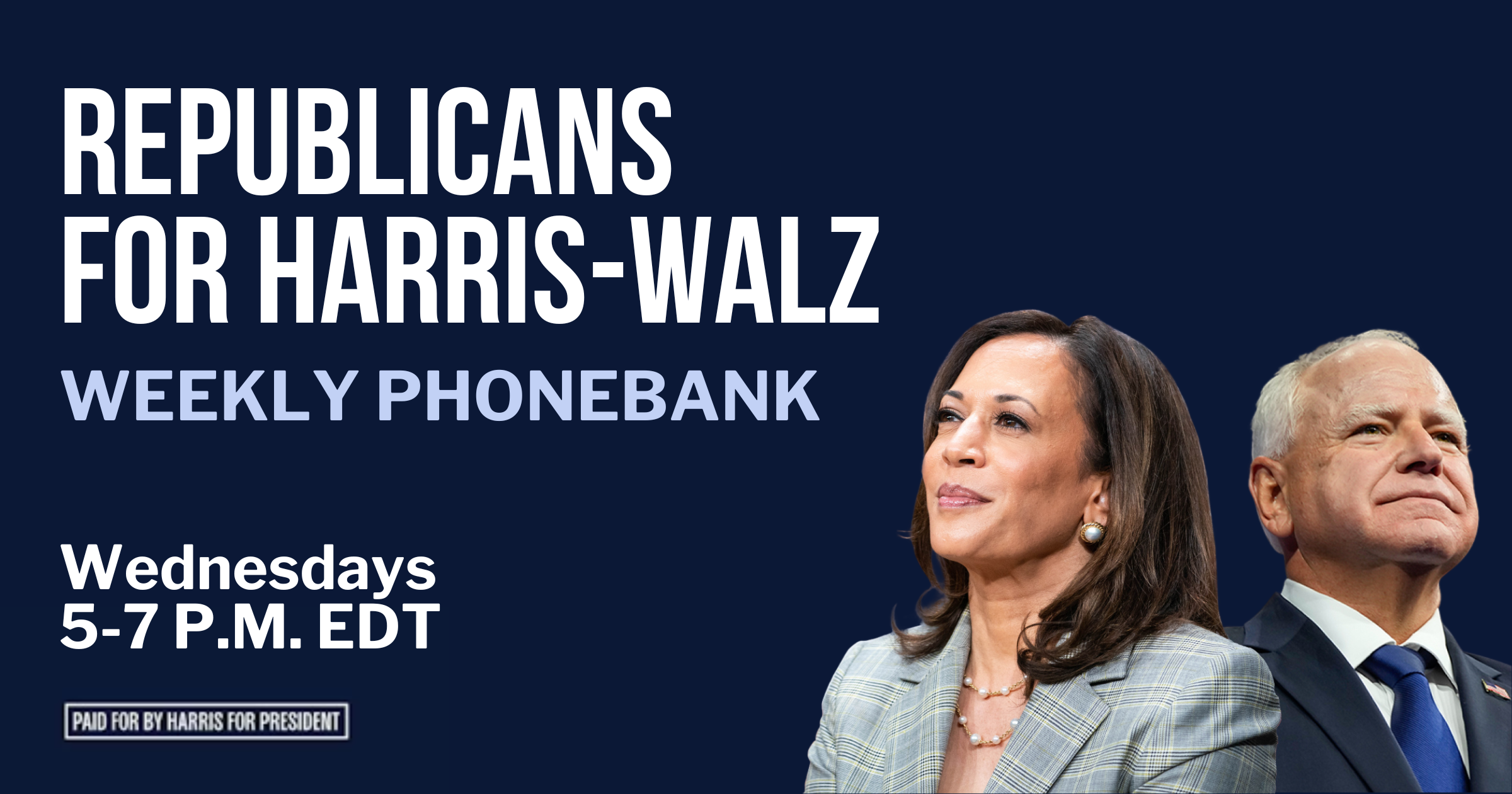 Join the Republicans for Harris-Walz coalition to make calls to voters to elect Vice President Kamala Harris and Democrats up and down the ballot!