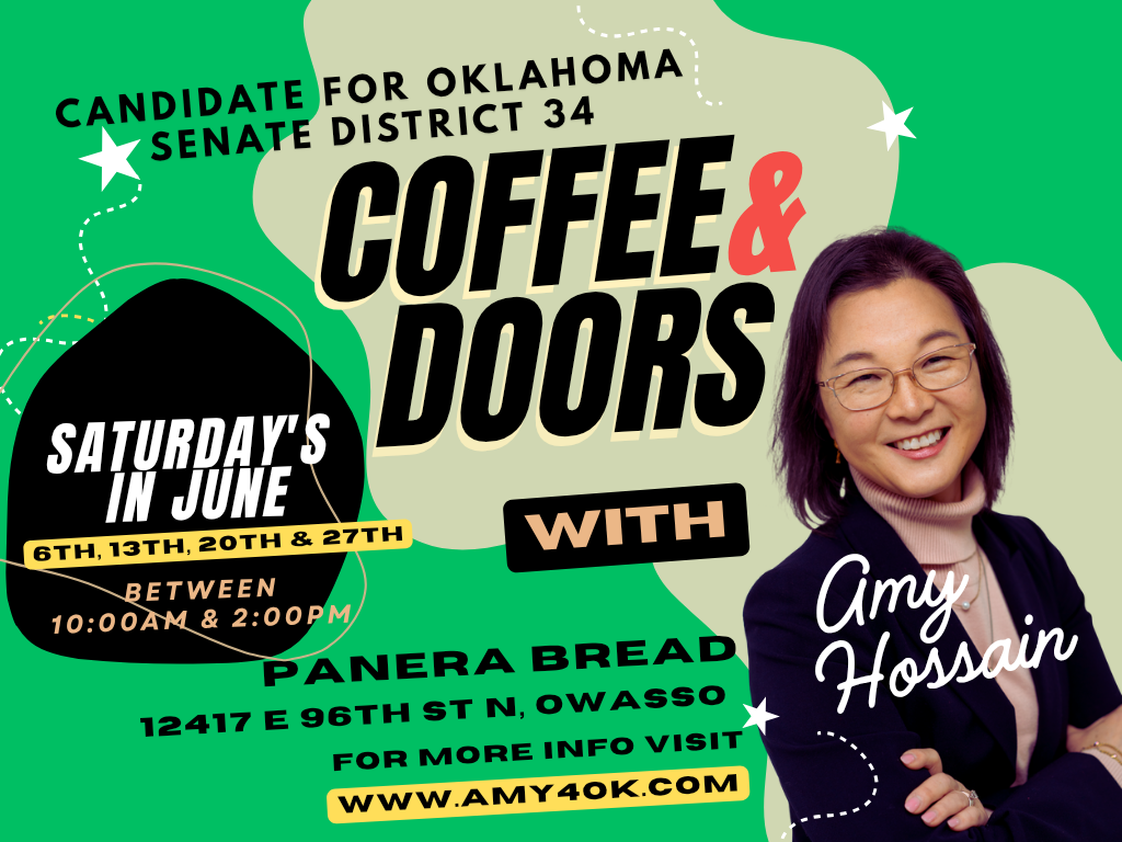 SD34 Hossain - Coffee & Doors organized by Oklahoma Democratic Party