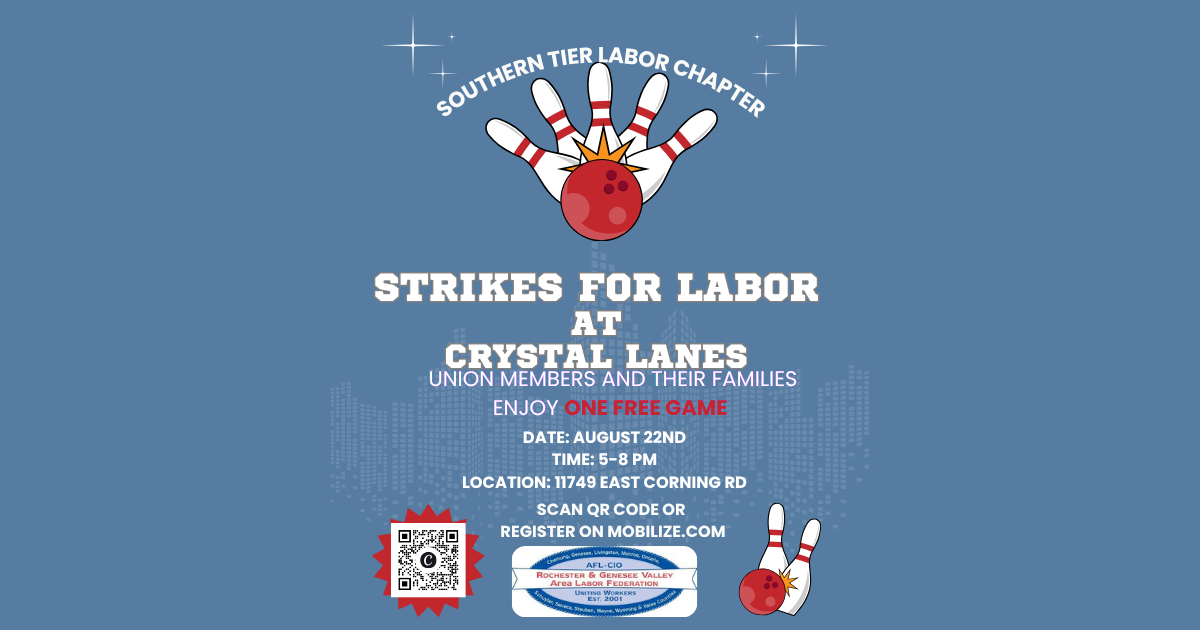 Strikes For Labor: Family Bowling Night at Crystal Lanes