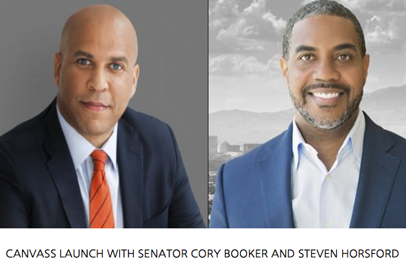 Canvass Launch with Senator Cory Booker and Steven Horsford