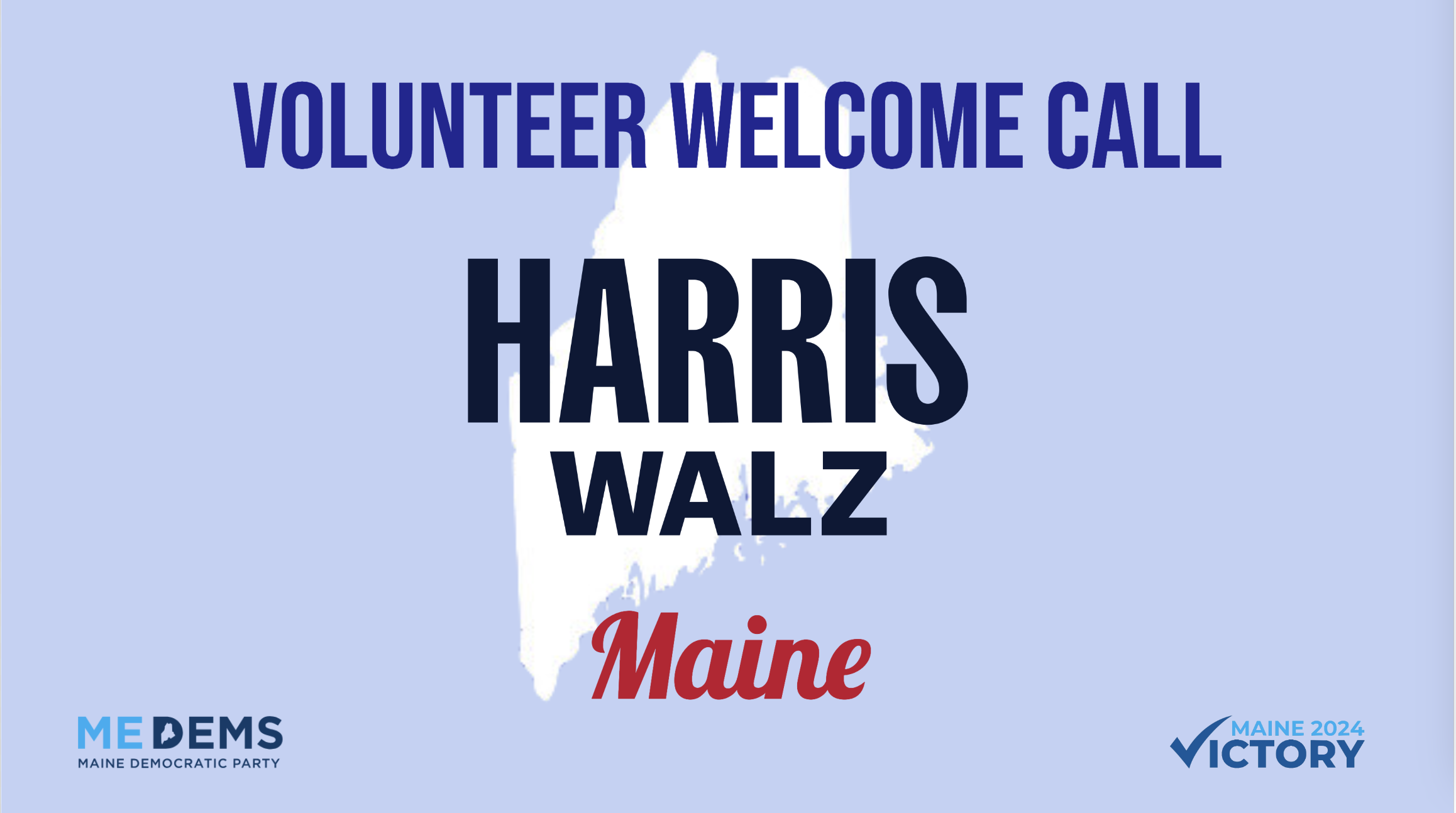 Join our campaign and learn more about what keeping Maine blue looks like in 2024! 

In this training we'll welcome you to our team, talk through our strategy to elect Democrats up and down the ballot, and connect you with our organizers and offices across Maine.

We're inviting you to join us for the remaining weeks of this campaign, and we can't wait to bring you aboard.


P.S. Please only sign up for one event!