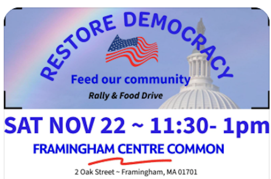 Restore Democracy Rally & Food Drive · Mobilize