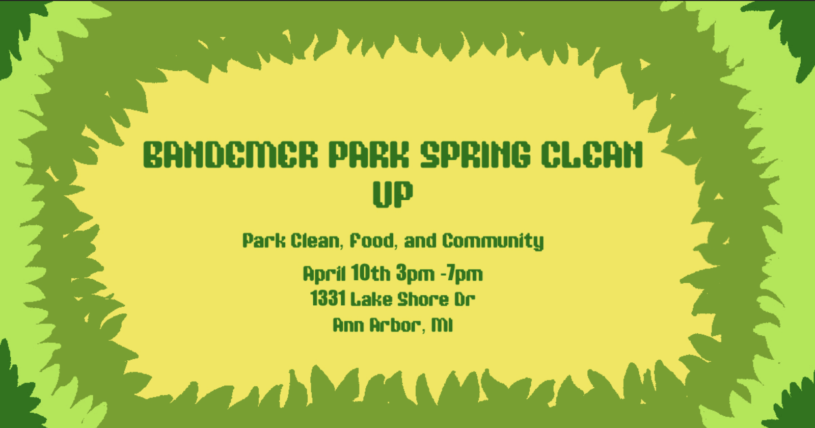 Bandemer Park Spring Clean Up