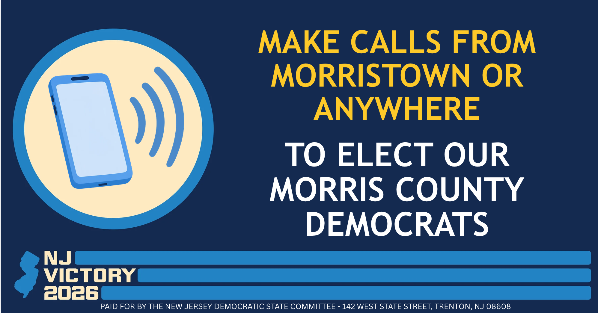 Make Calls to Elect Democrats in Morris County image