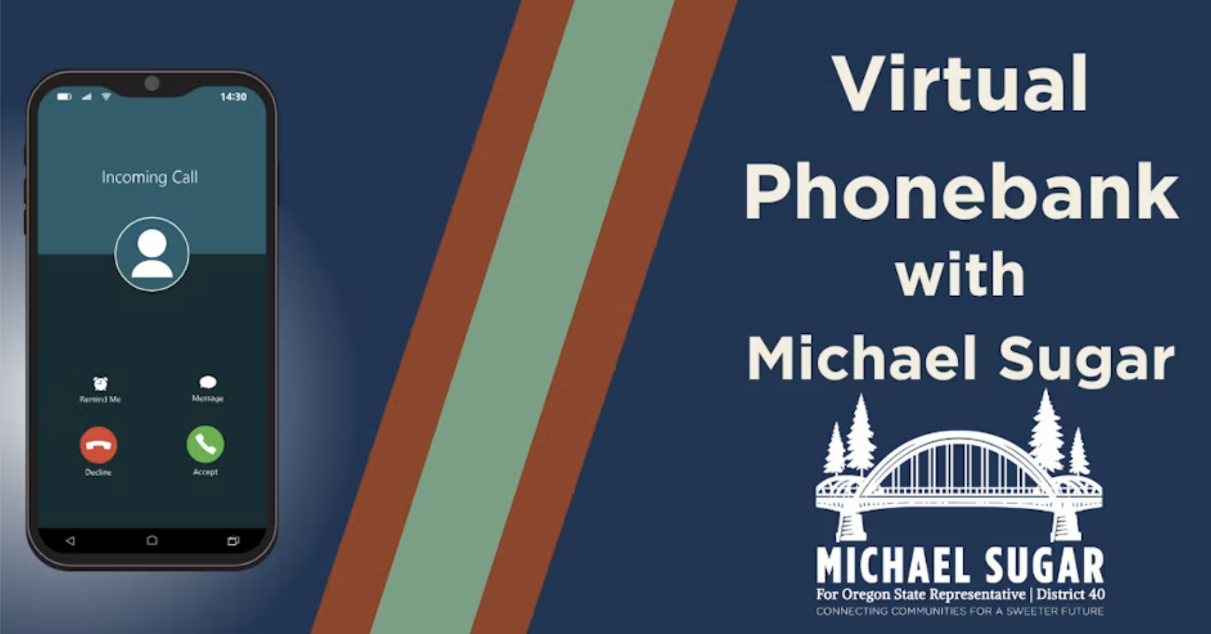 Phonebank GOTV w/ Michael Sugar for State House image