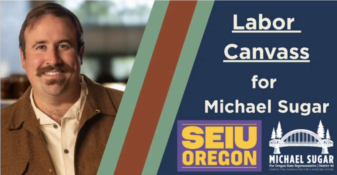 Labor Canvass w/ Michael Sugar for State House w/ SEIU image