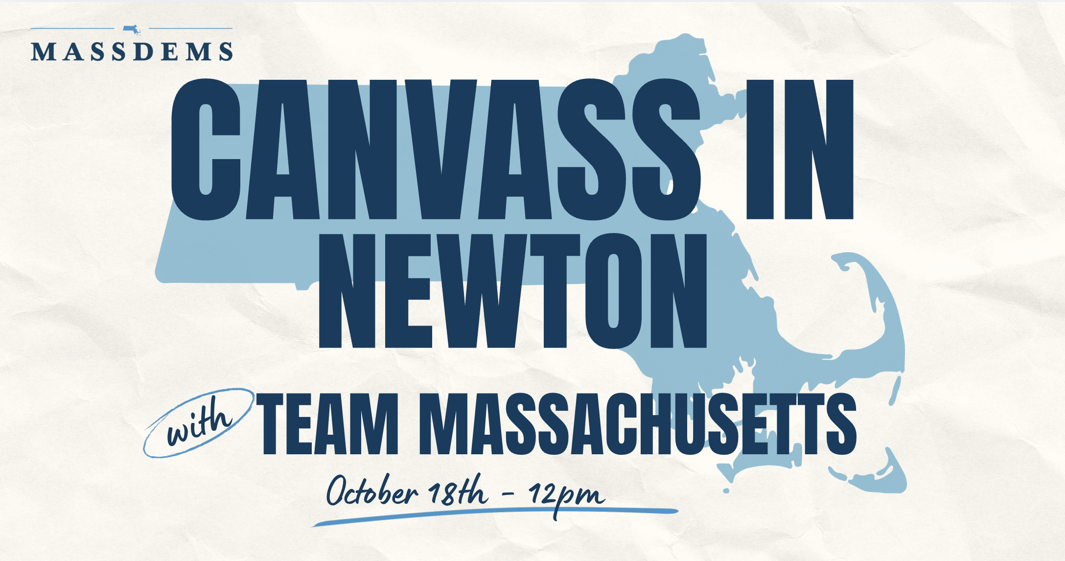 Canvass with Team Massachusetts in Newton! image