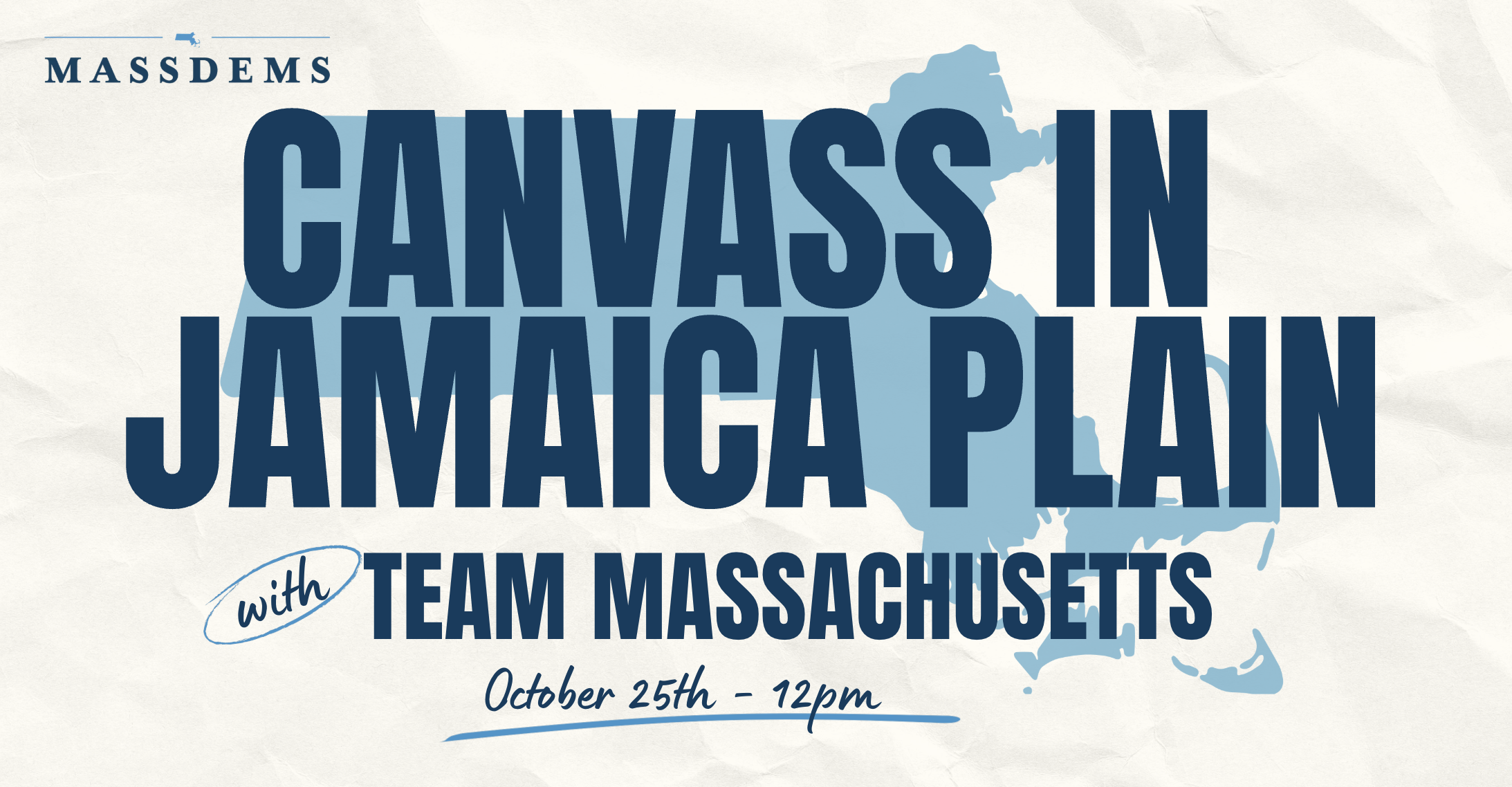Canvass with Team Massachusetts in Jamaica Plain! image