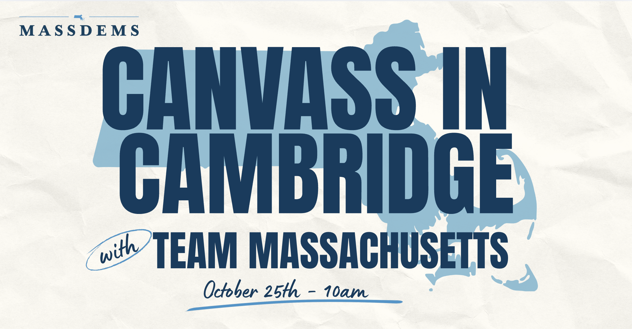 Canvass with Team Massachusetts in Cambridge! image