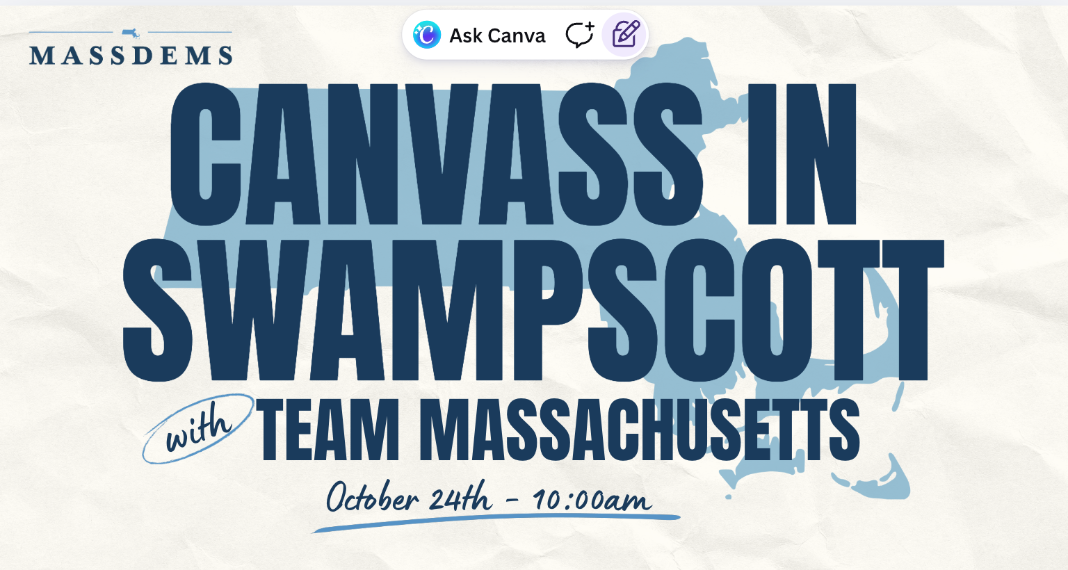 Canvass with Team Massachusetts in Swampscott! image