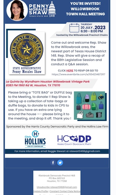 Representative Penny Morales Shaw Town Hall Meeting · Mobilize