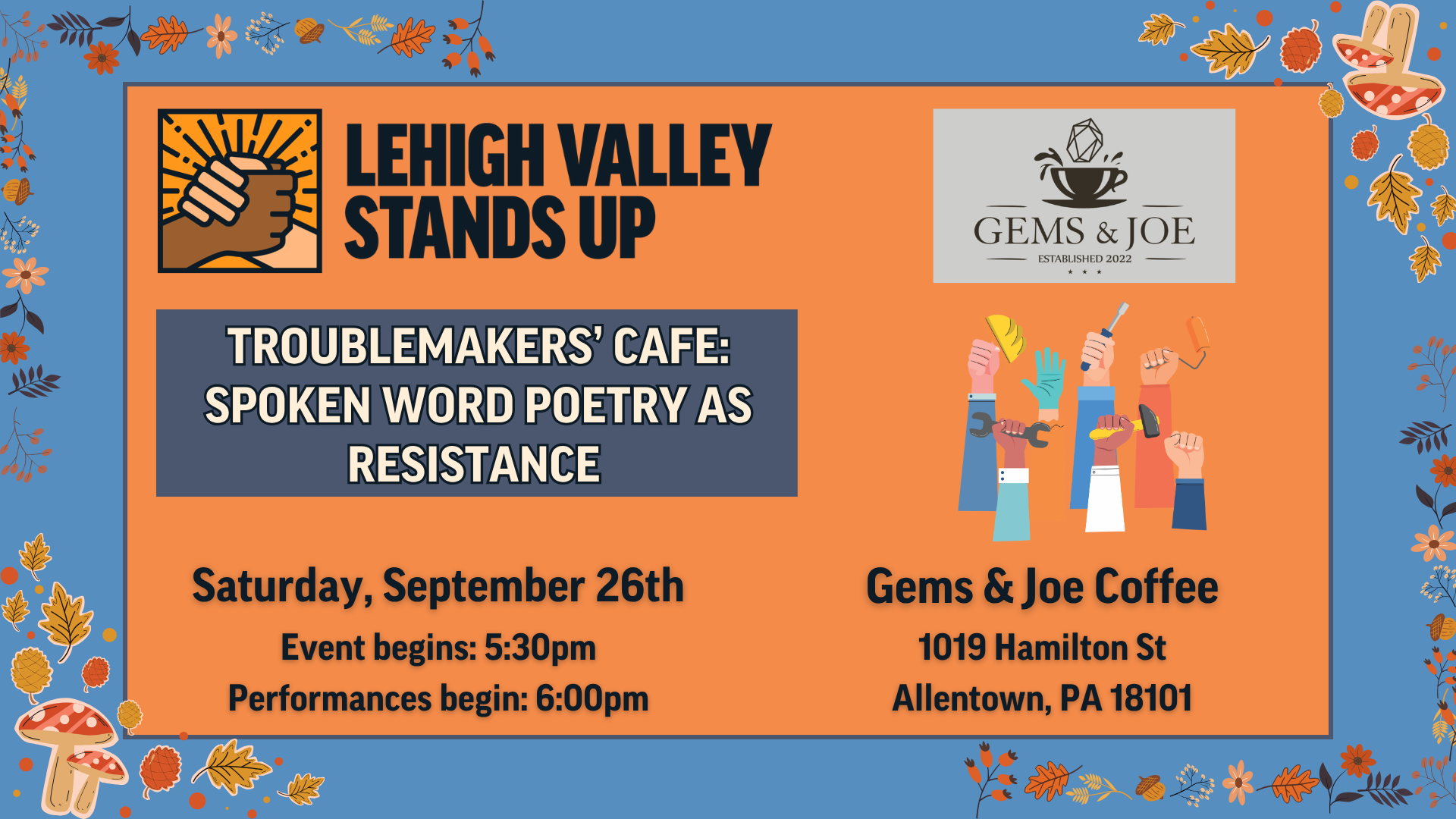 Troublemakers' Cafe: Spoken Word Open Mic | Layers of Labor