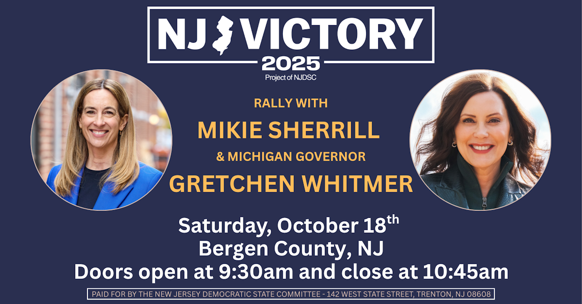 Get Out the Vote Rally with Mikie Sherrill and Special Guest, Governor ...
