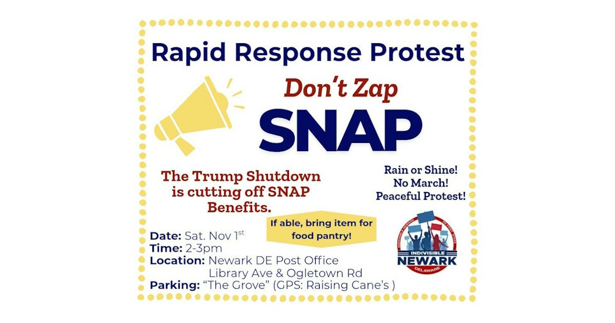 Protest: Don't Zap Snap · Indivisible