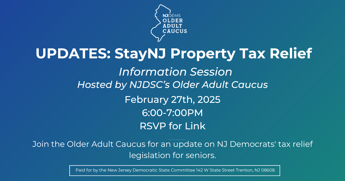 UPDATES: StayNJ Property Tax Relief for Seniors Information Session ...