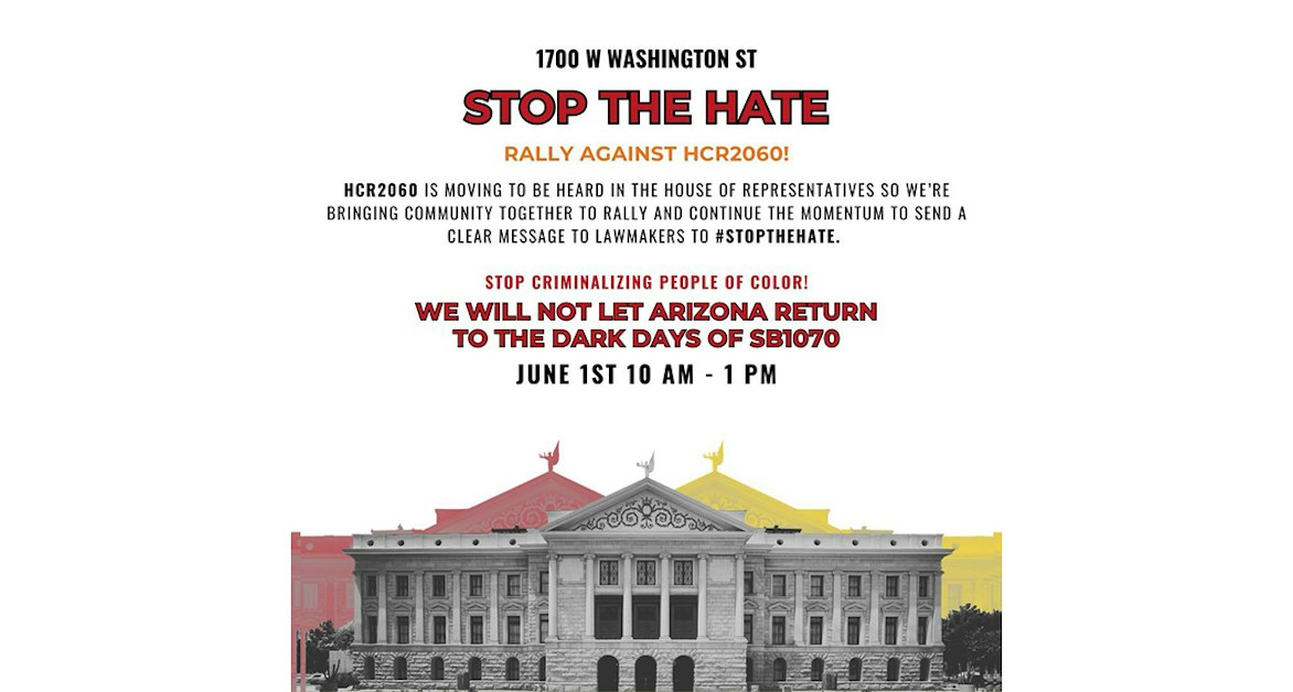 STOP THE HATE RALLY AGAINST HCR2060 · Fuerte Arts Movement