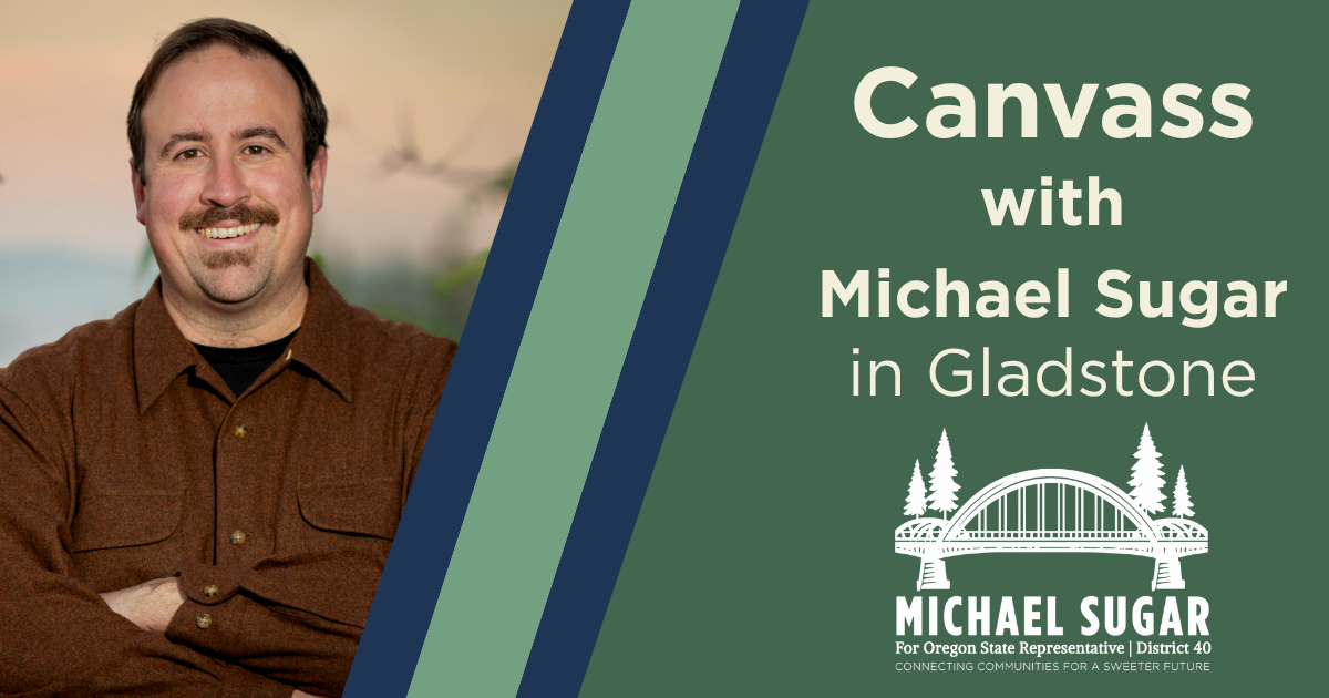 Canvass in Gladstone w/ Michael Sugar for State House image