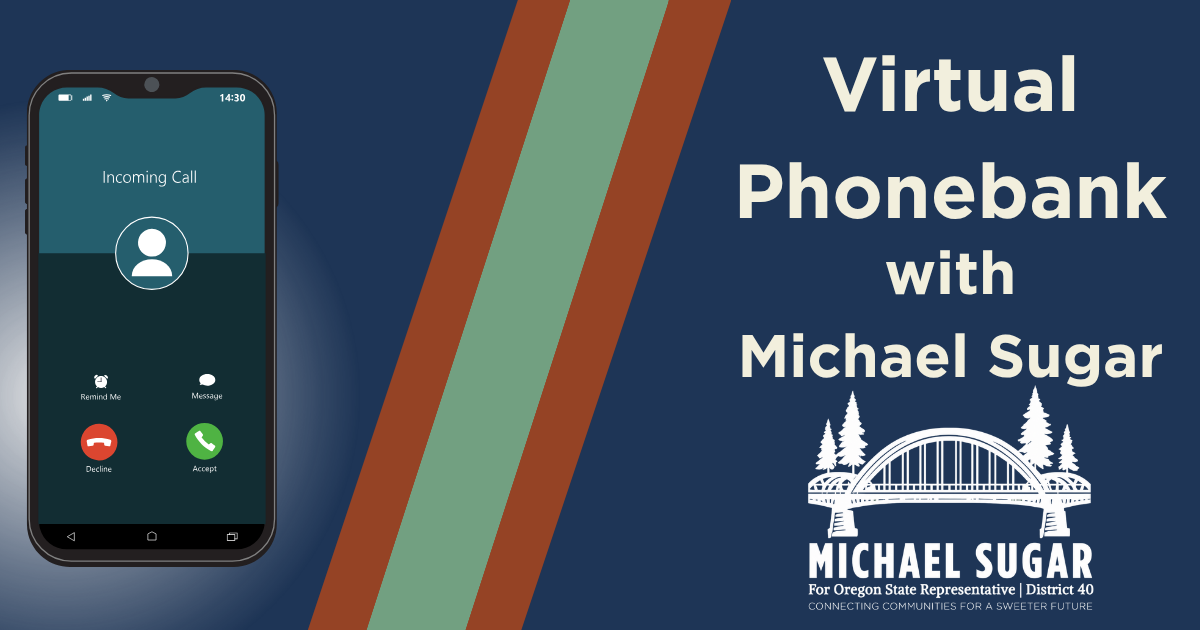 Phonebank w/ Michael Sugar for State House image