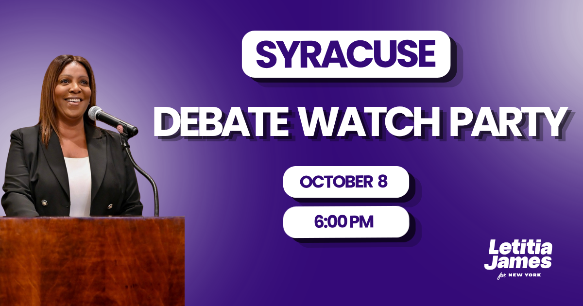 Syracuse Tish James Debate Watch Party! image