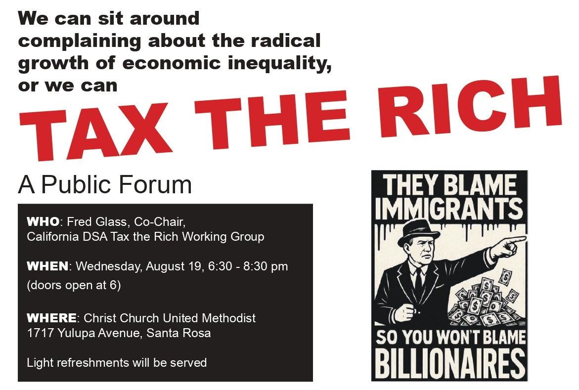 TAX THE RICH - Public Forum image