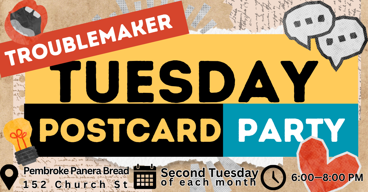 Troublemaker Tuesday Postcard Party image