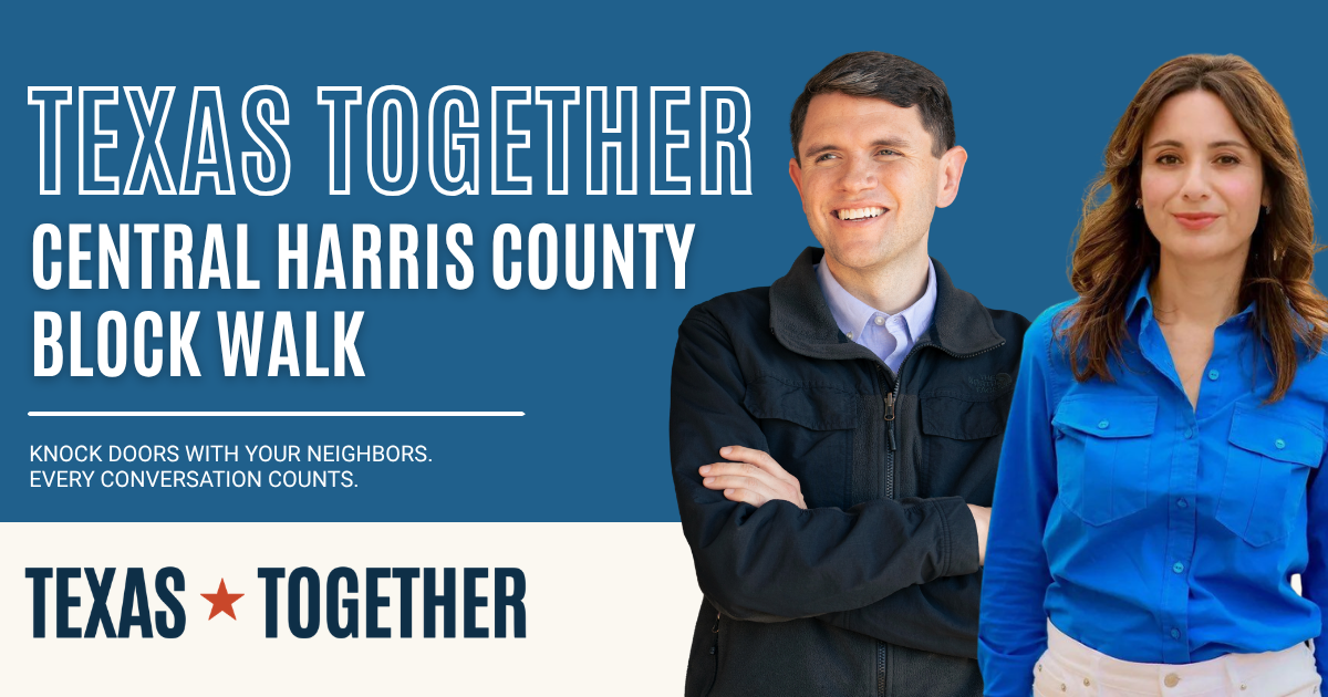 Central Harris County Block Walk · Talarico for Texas