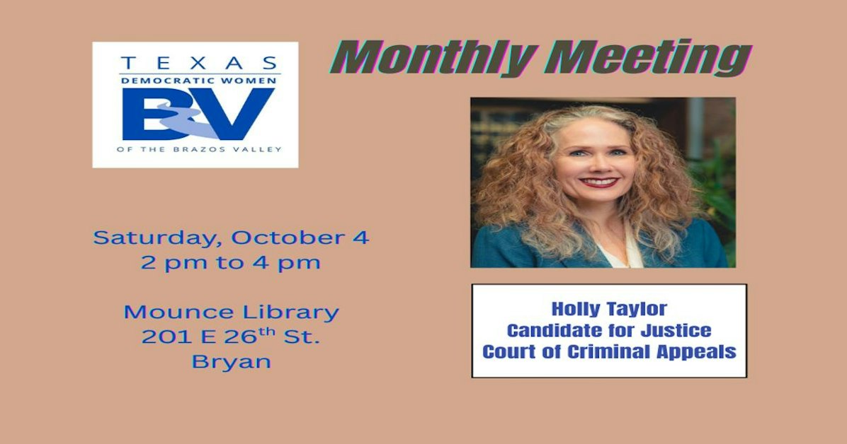 TDW Meet Holly Taylor, Candidate for Justice Court of Criminal Appeals ...