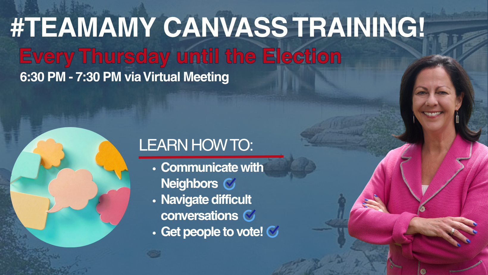 #TeamAmy Weekly Canvass Workshop (Virtual) image