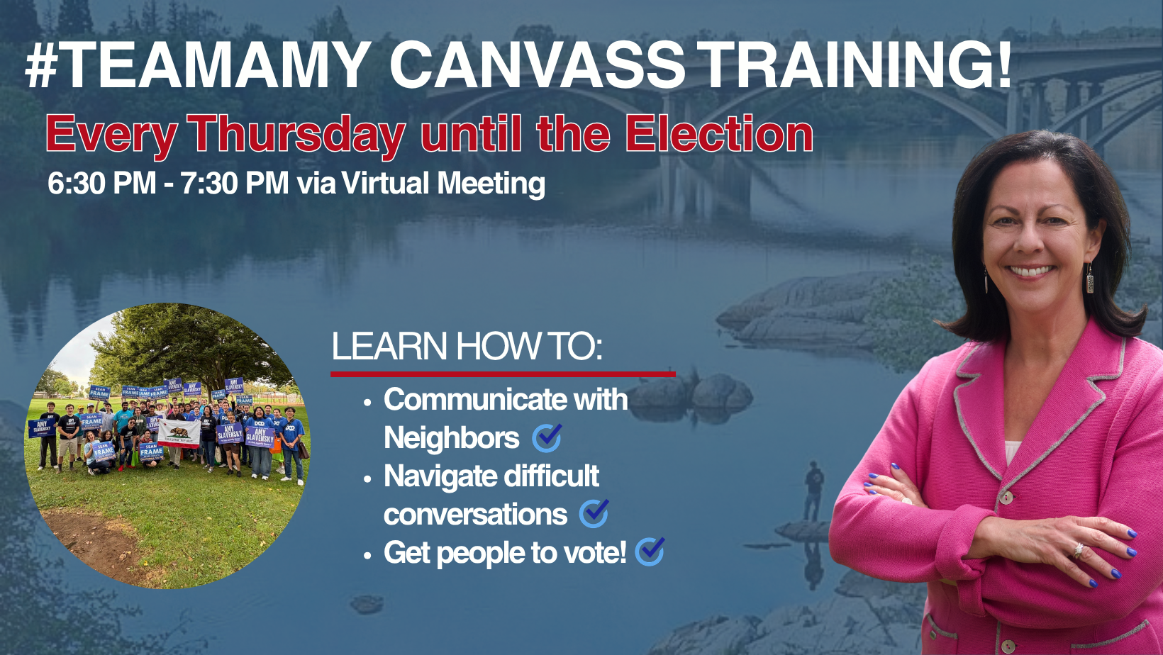 #TeamAmy Weekly Canvass Workshop (Virtual) image