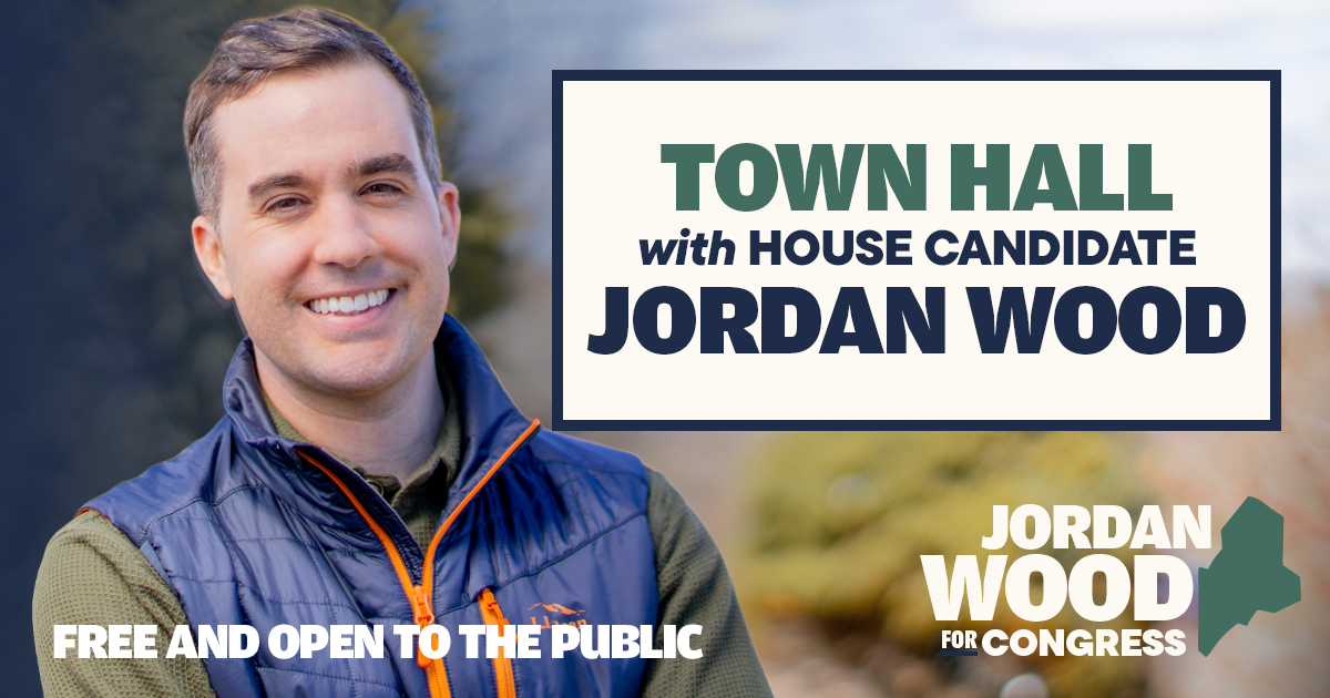 Jordan Wood in Augusta! Town Hall at the Buker Community Center!