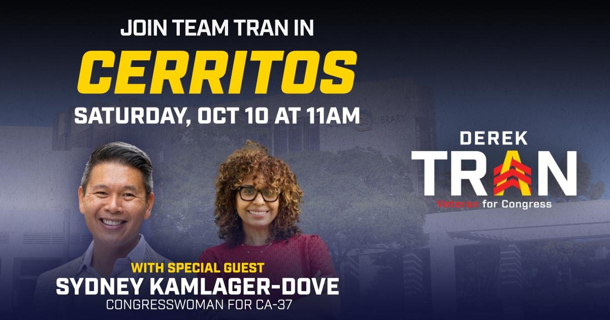 Re-Elect Derek Tran: Cerritos Canvass + Special Guest Rep. Kamlager-Dove image