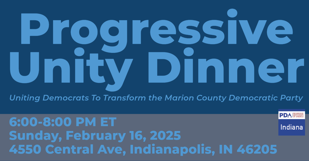 2025 Progressive Unity Dinner · Progressive Democrats of Indiana