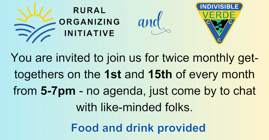 Hospitality Hours organized by Indivisible Cottonwood/Cornville/Clarkdale