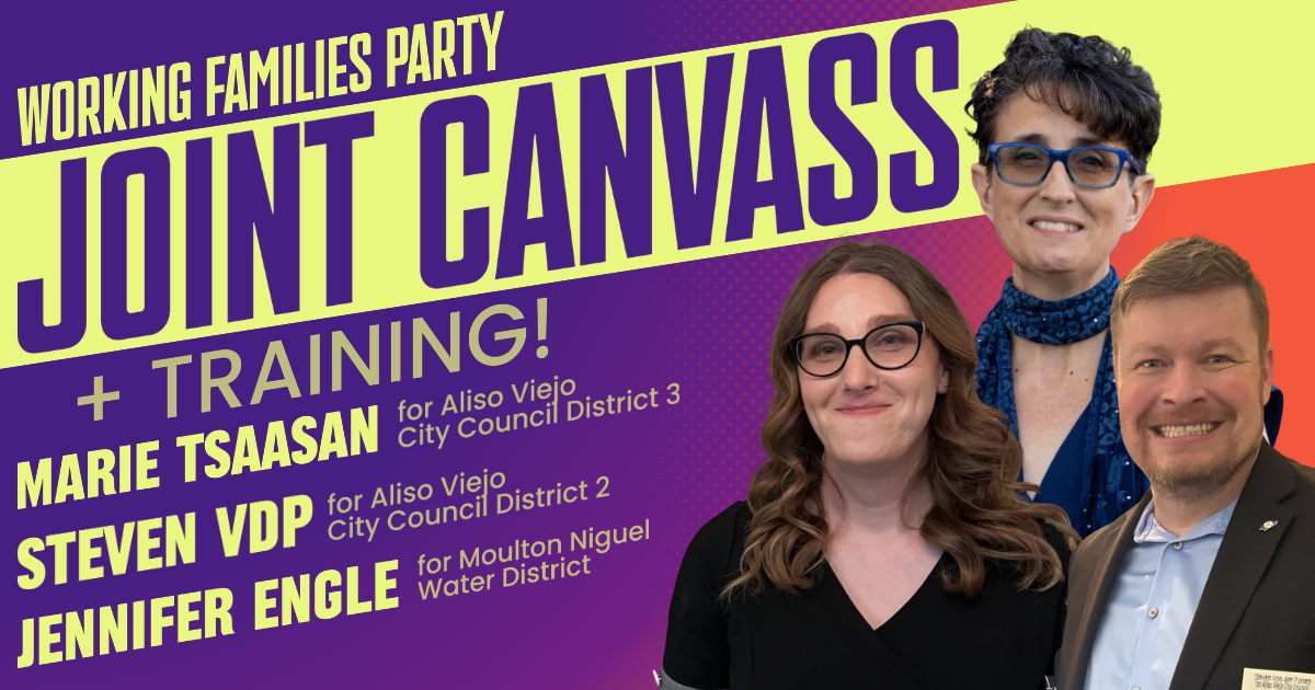 Canvass: Knock Doors in Aliso Viejo with Steven Von der Porten, Marie Tsaasan, and Jennifer Engle image