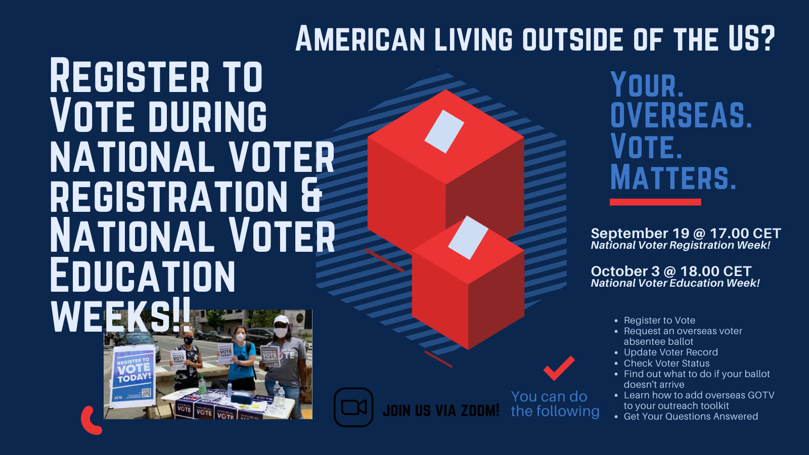 Overseas Voter Registration, Education, Ballot Request, and Assistance Event
