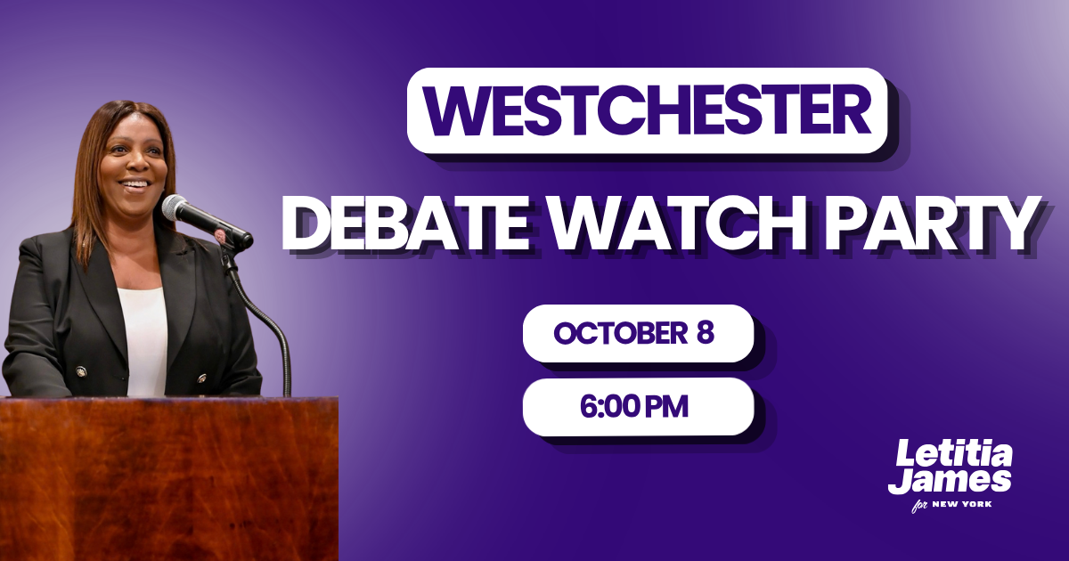 Westchester Tish James Debate Watch Party! image