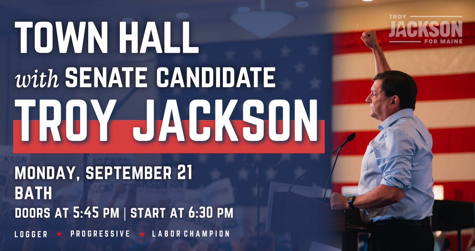 Bath Town Hall with Troy Jackson | Solidarity Forever Tour image