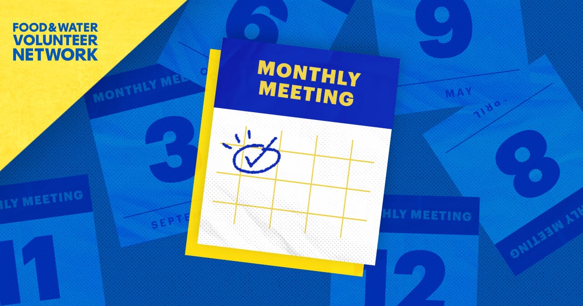 MI: Food & Water Team Michigan Kickoff Volunteer Meeting!