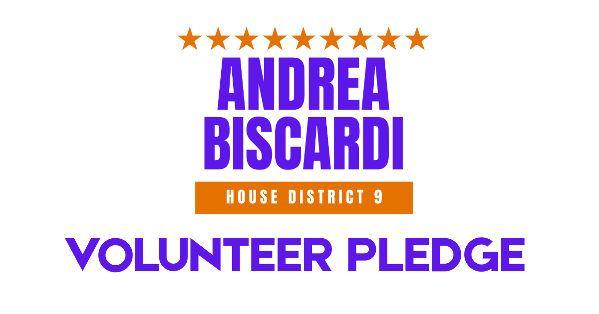 HD9 Andrea Biscardi Volunteer Pledge organized by Oklahoma Democratic Party