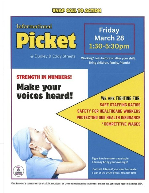 UNAP Informational Picket RIH · AFL-CIO