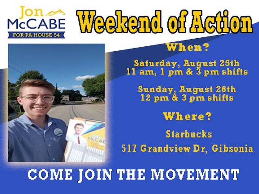 West Deer Canvass with Jon McCabe! · PA Democratic Party